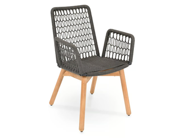 WING LIGHT - Teak and fabric garden chair by Fischer Möbel - view 2